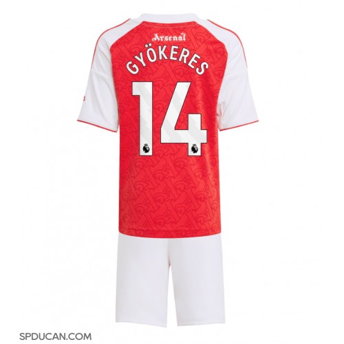 Dječji Nogometni Dres Arsenal Viktor Gyokeres #14 Domaci 2025-26 Kratak Rukav (+ Kratke hlače)